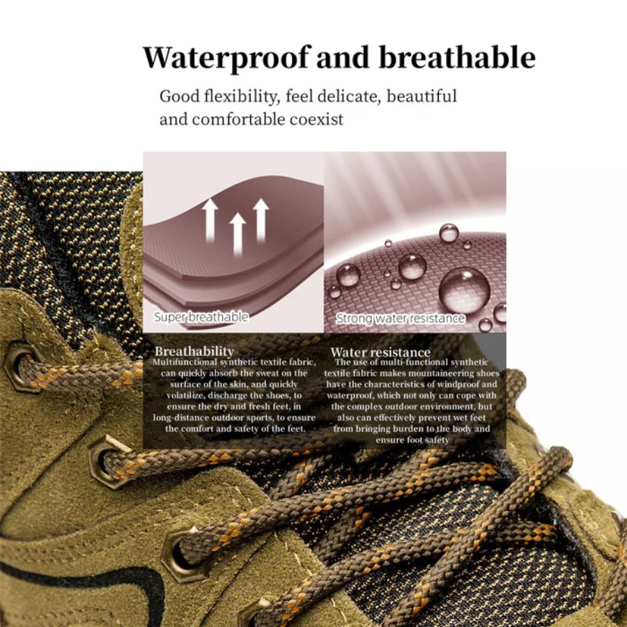 Warrior – Leichte, atmungsaktive orthopädische Wanderschuhe für Herren. Bequeme Trekkingschuhe für alle Jahreszeiten | OrthoHike