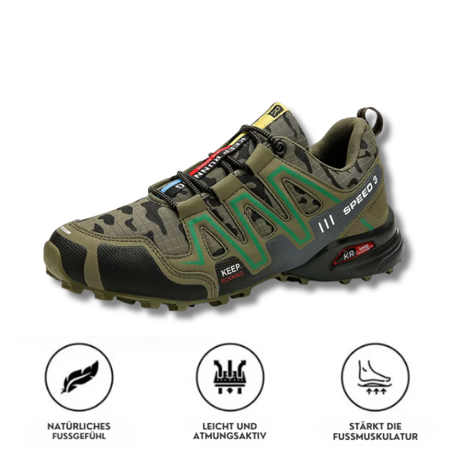 CloudHike CAMO – Orthopädische Schuhe für Fuß-, Knie- & Rückenschmerzen beim Gehen & Wandern | OrthoHike