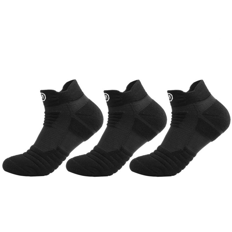 Schwarze atmungsaktive Knöchelsocken OrthoHike – 3er-Pack